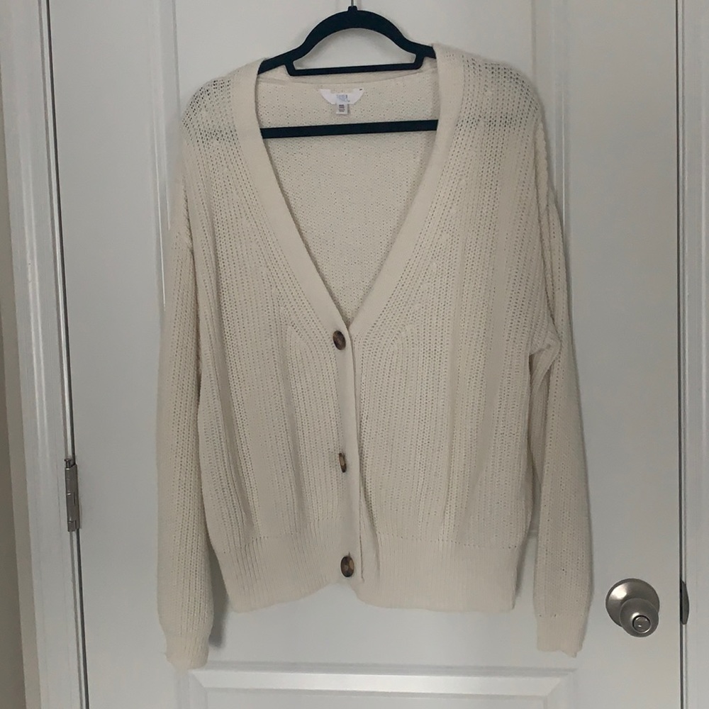 Chunky Knit Cropped Cardigan Sweater